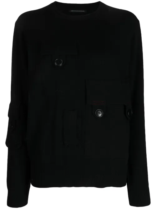 Pull en laine à design nervuré - Y's - Modalova