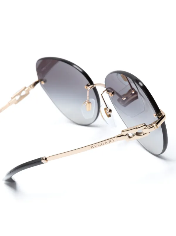 Bvlgari hotsell rimless sunglasses