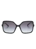 Bvlgari oversized-frame logo-arm sunglasses - Black