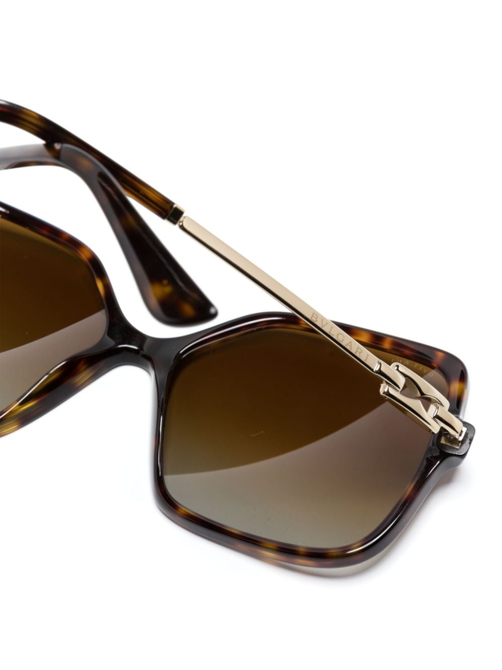 Shop Bvlgari Tortoiseshell Oversized-frame Sunglasses In Brown