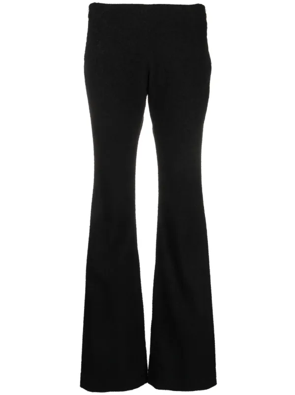 Patou Knitted Flared Trousers in Black