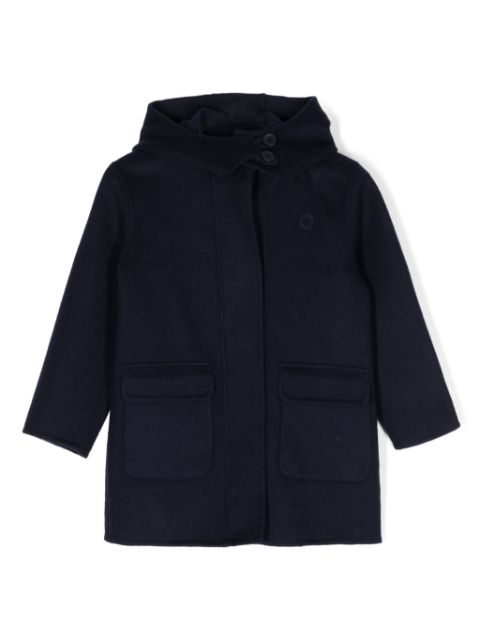 TRUSSARDI JUNIOR hooded wool-blend coat