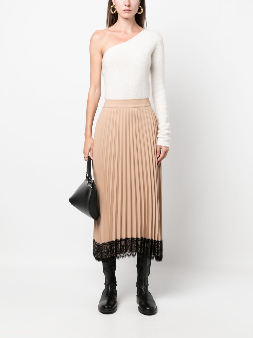 TWINSET Rock pleated midi skirt - Beige