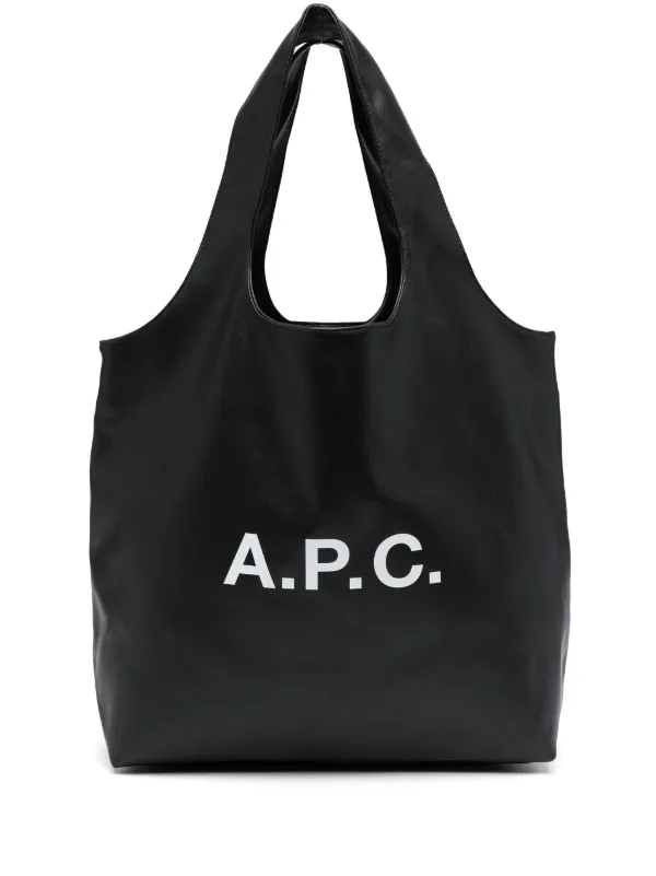 A.P.C. Ninon logo-print Tote Bag | Black | FARFETCH
