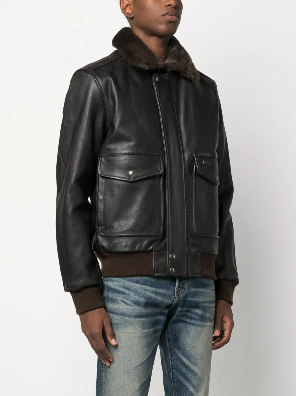 Schott Leren jack Bruin