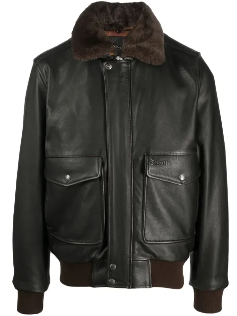 Schott chamarra con cuello italiano
