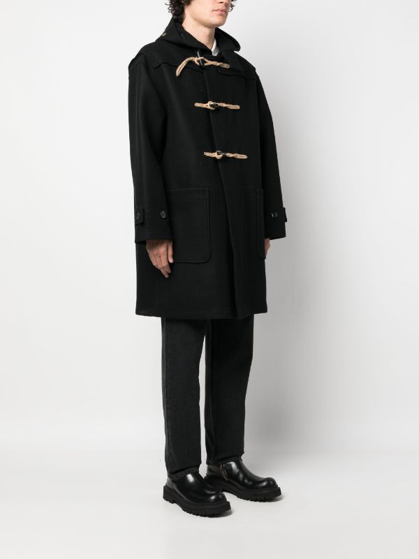 Mens black duffle outlet coat