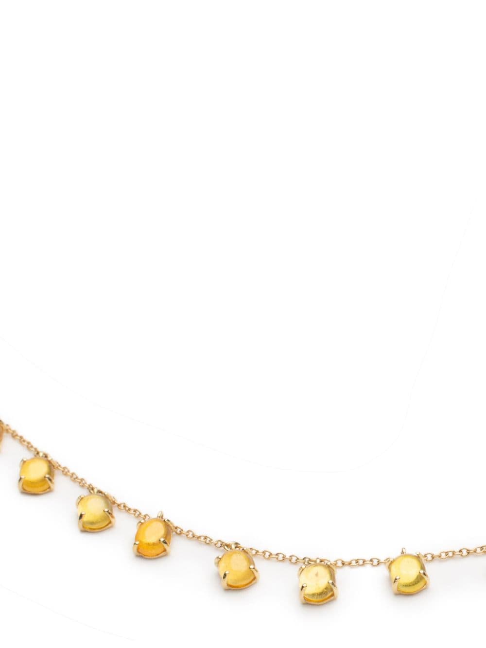 WE BY WHITEBIRD 18KT YELLOW GOLD DANCING DROP SAPPHIRE NECKLACE 