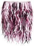 Rabanne metallic feathers mini skirt - Pink