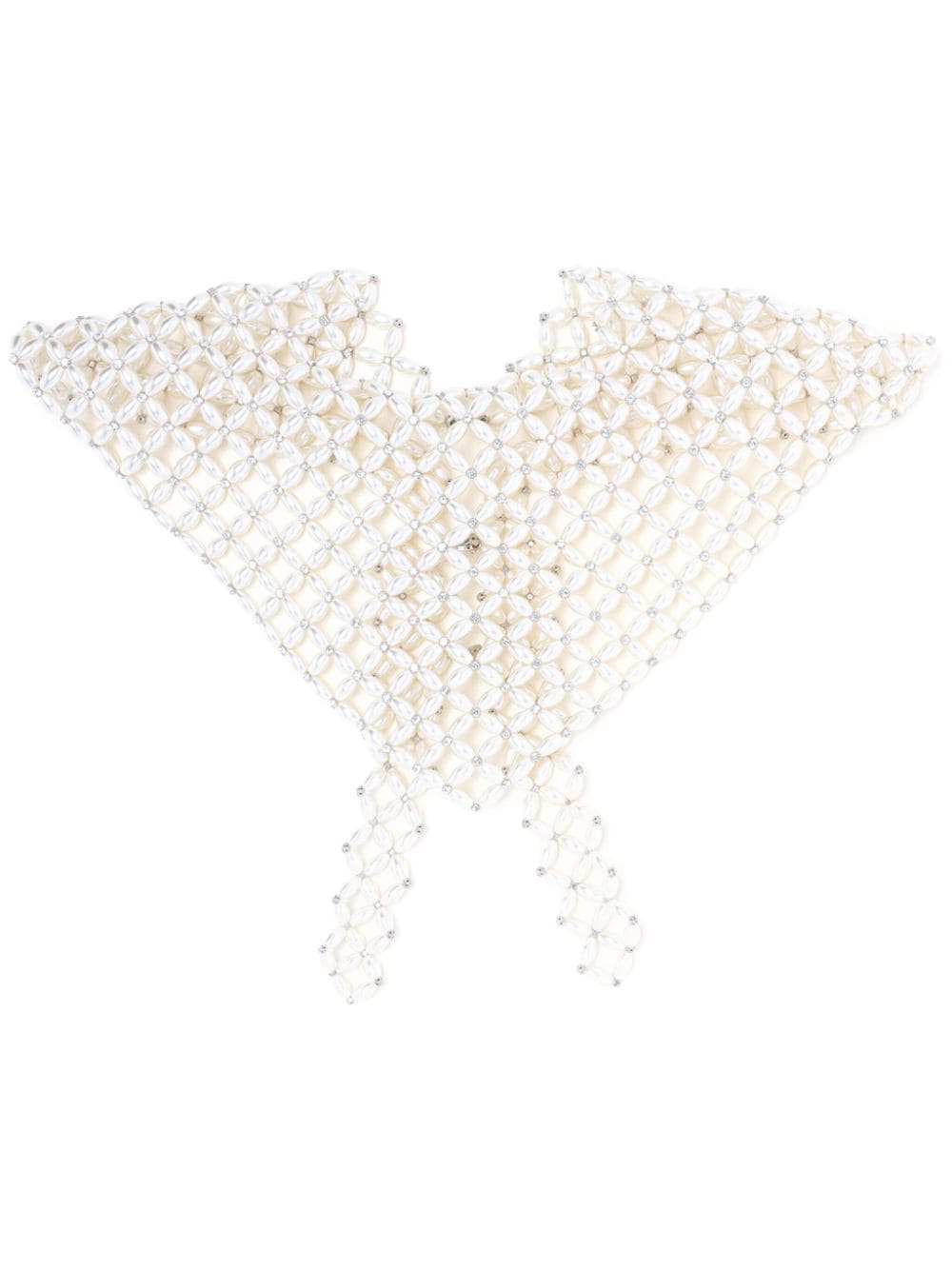 Simone Rocha Beaded Sailor Scarf In White