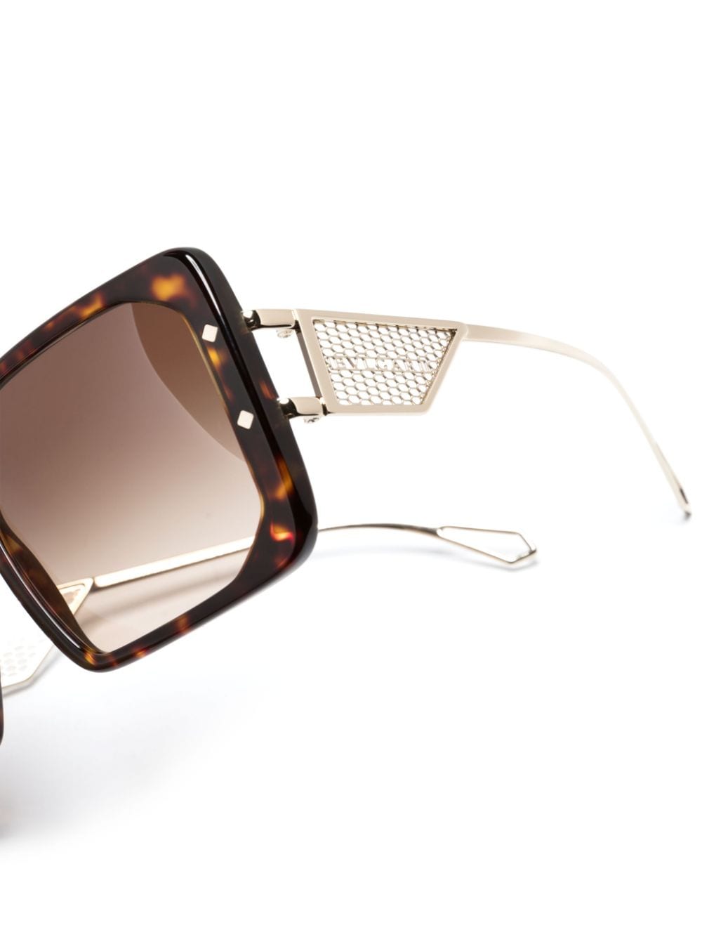 Shop Bvlgari Tortoiseshell-effect Square-frame Sunglasses In Braun