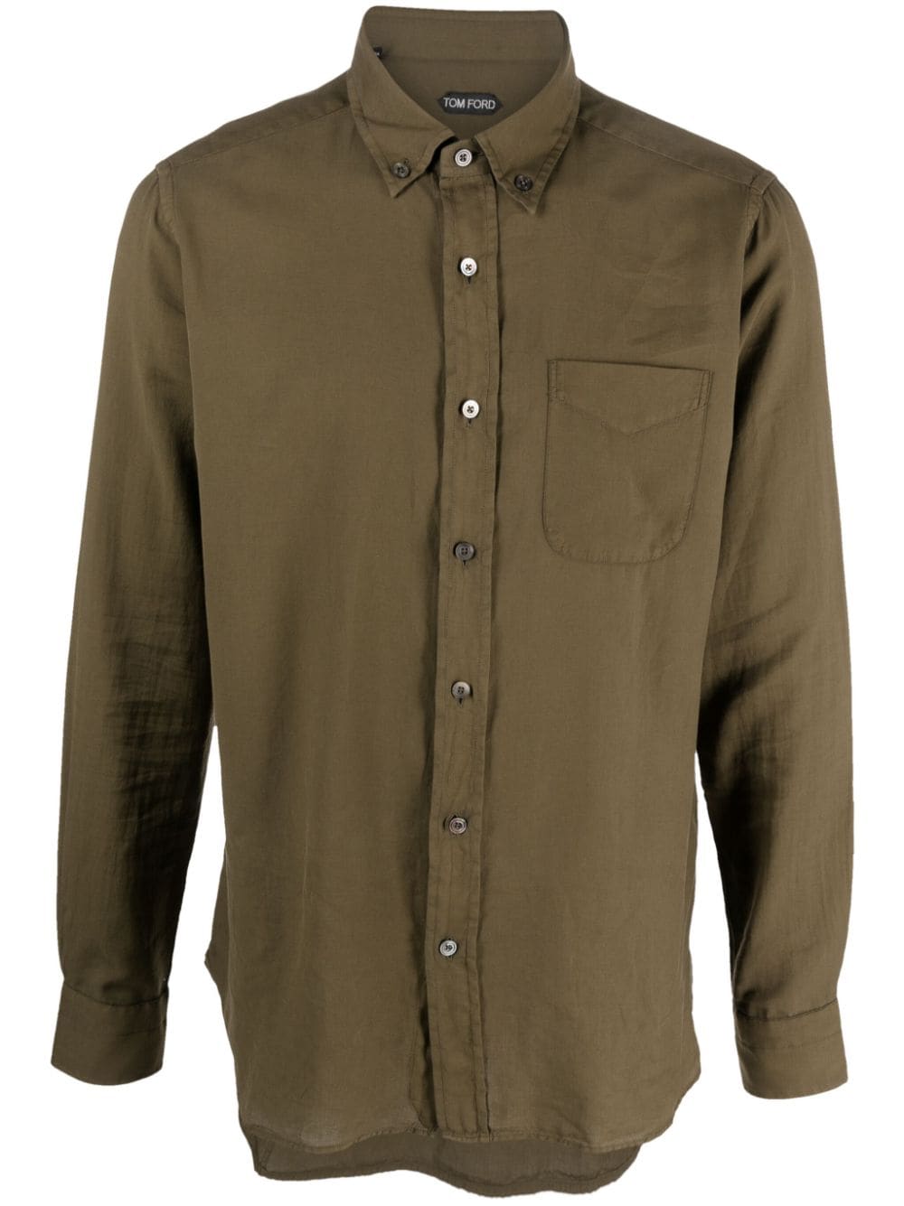 Tom Ford Long-sleeve Buttoned Shirt In Green