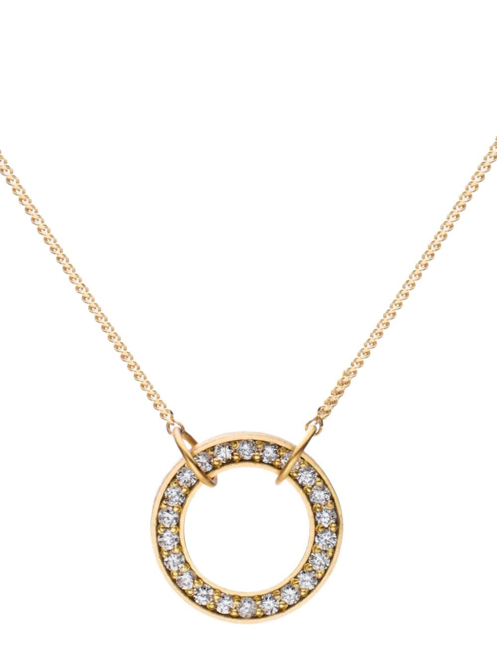 18kt yellow gold Composizione diamond necklace