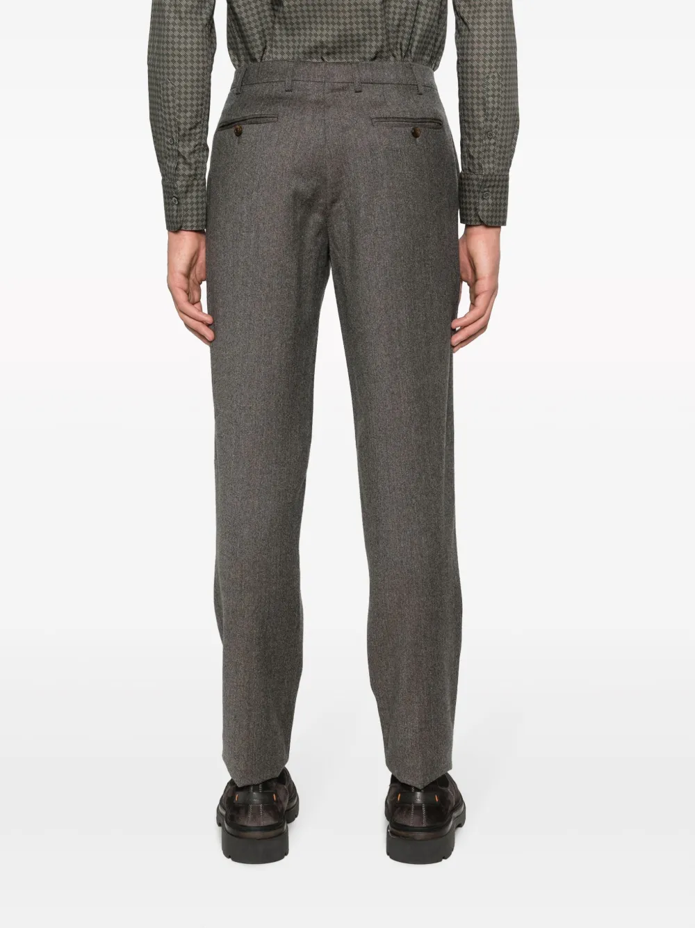 Canali Wollen broek Bruin