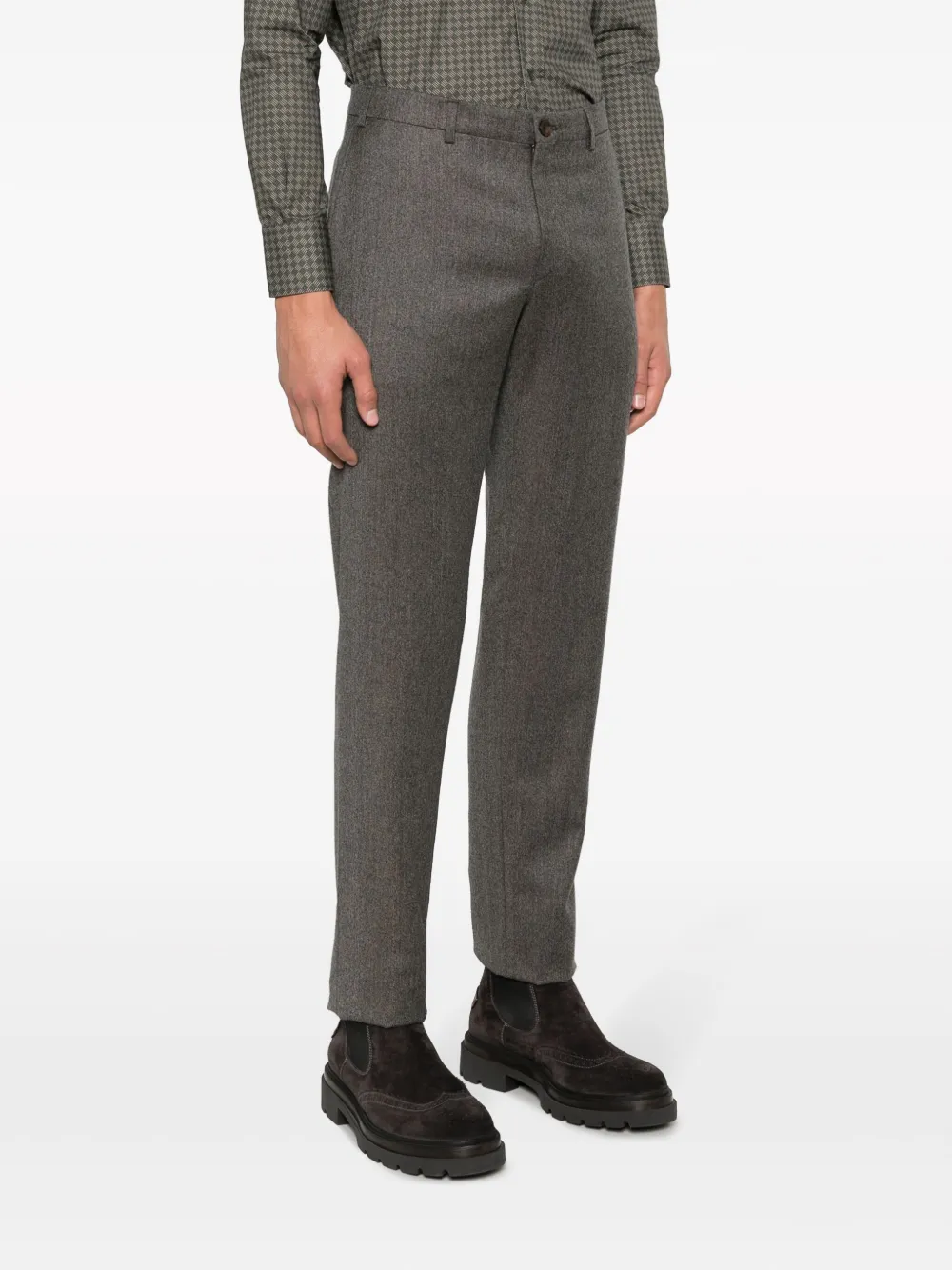 Canali Wollen broek Bruin