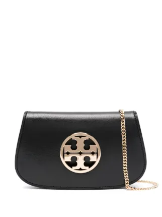 Tory Burch Reva ロゴプレート ショルダーバッグ | ブラック | FARFETCH JP