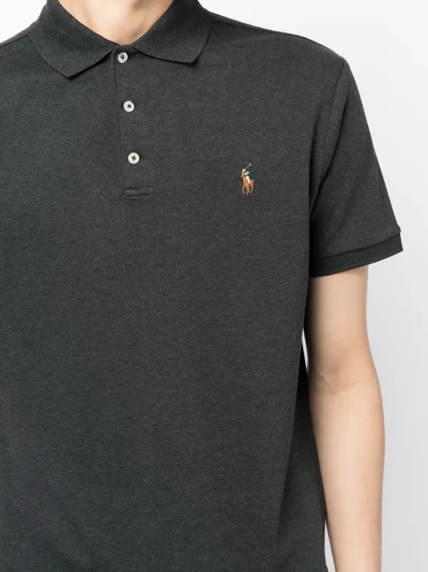 Polo Ralph Lauren ダークグレー ポロシャツ Polo Ralph Lauren Polo Pony-embroidery Polo Shirt | Grey | FARFETCH