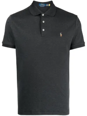 Polo Ralph Lauren embroidered-logo Polo Shirt | Black | FARFETCH