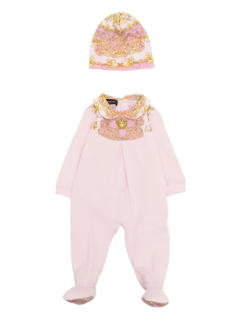 Versace Kids طقم أطفال قطن مرن بطبعة الباروك