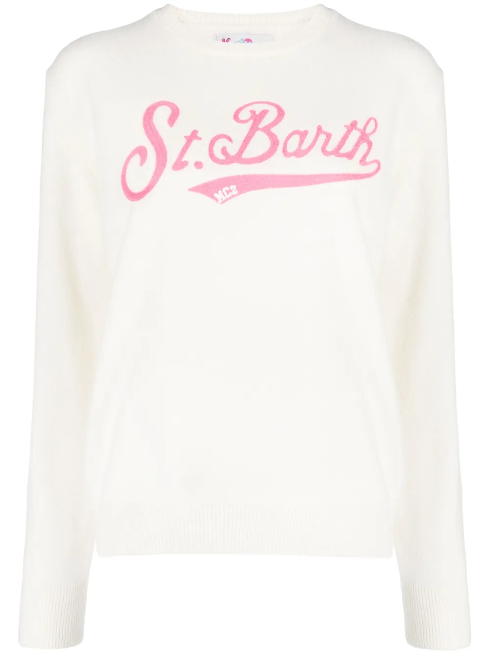 MC2 Saint Barth Ribgebreide trui Wit