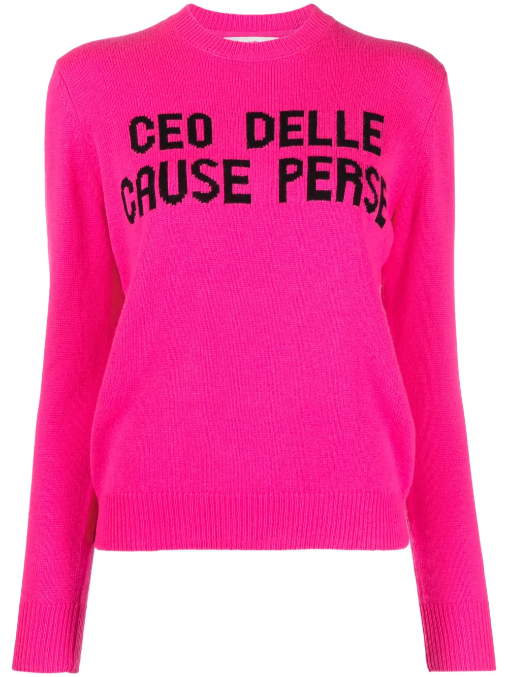 MC2 Saint Barth Ceo Cause Perse intarsia trui Roze