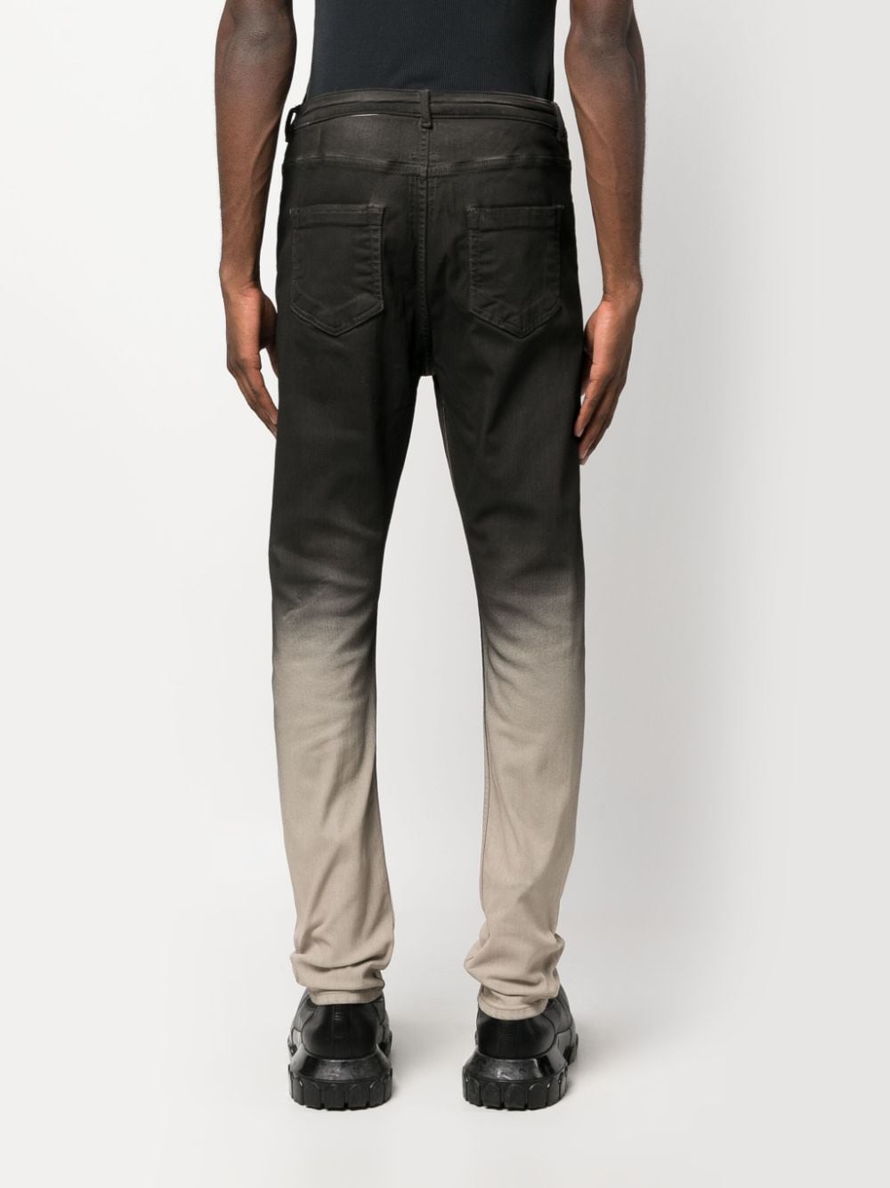 Shop Rick Owens Drkshdw Gradient-effect Cotton Jeans In Black