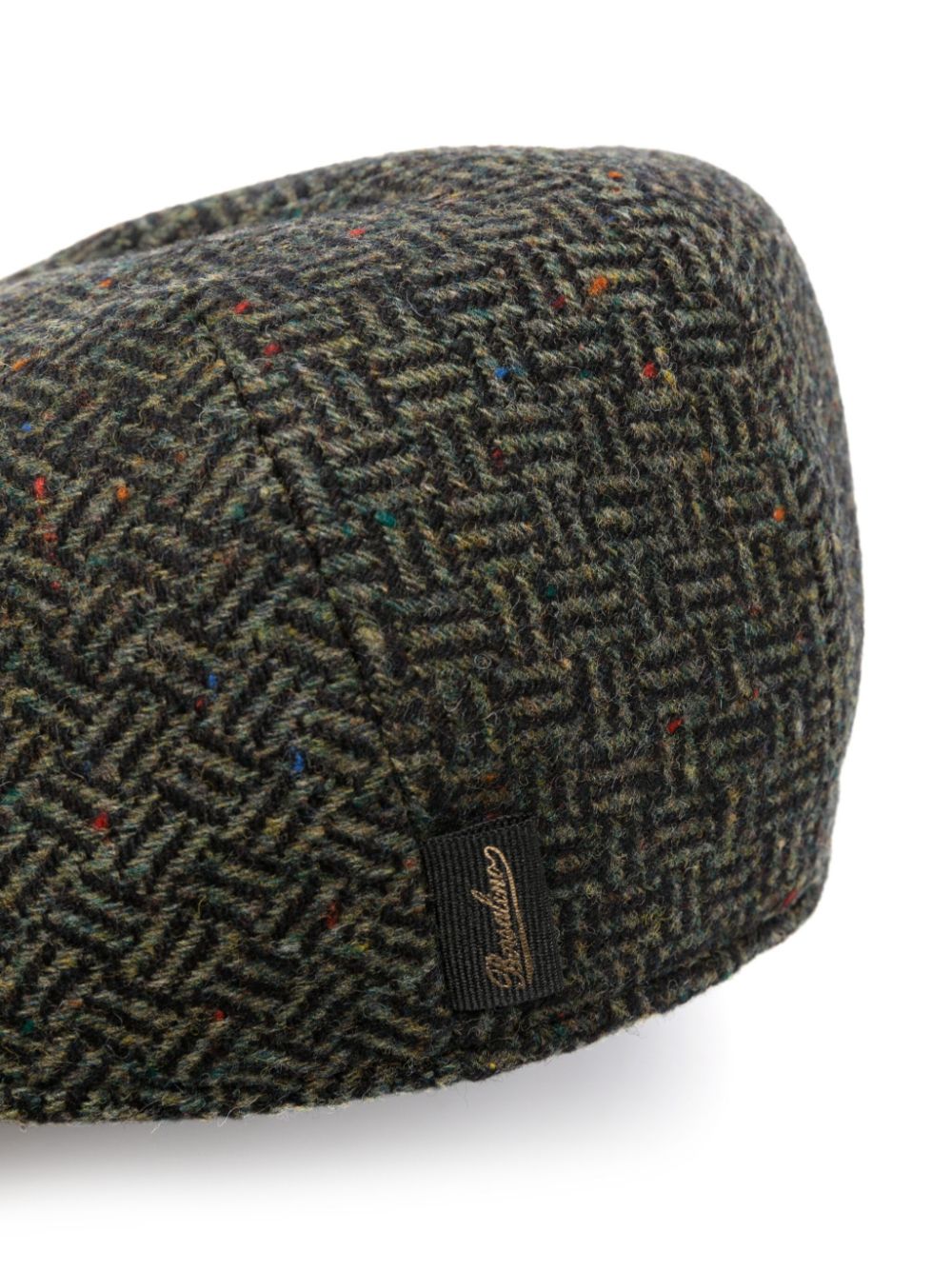 Borsalino herringbone-pattern flat cap - Groen