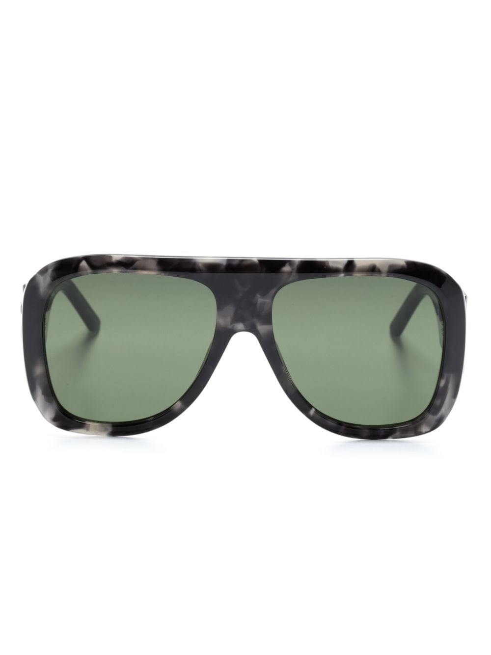 Palm Angels logo-plaque tortoiseshell sunglasses - Schwarz