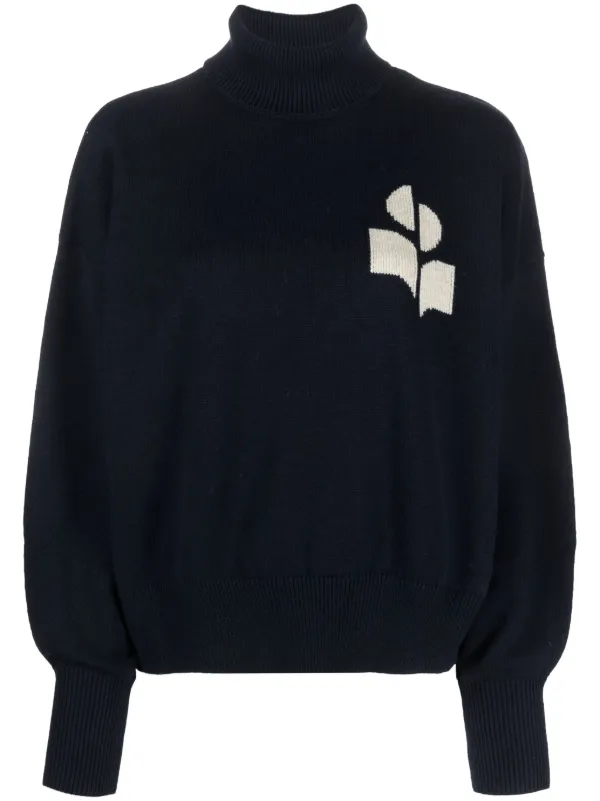 MARANT ÉTOILE Nash logo-intarsia Sweater Blue FARFETCH PH