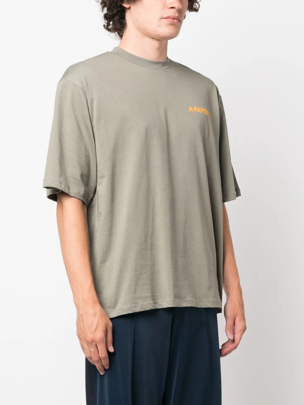 A Paper Kid T-shirt met logoprint Groen