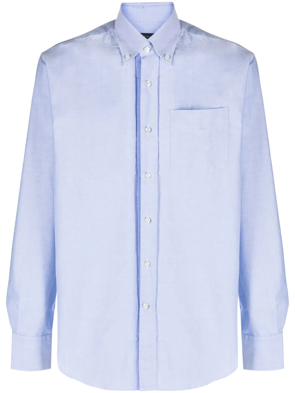 Deperlu spread-collar cotton shirt | Blue | Image 1