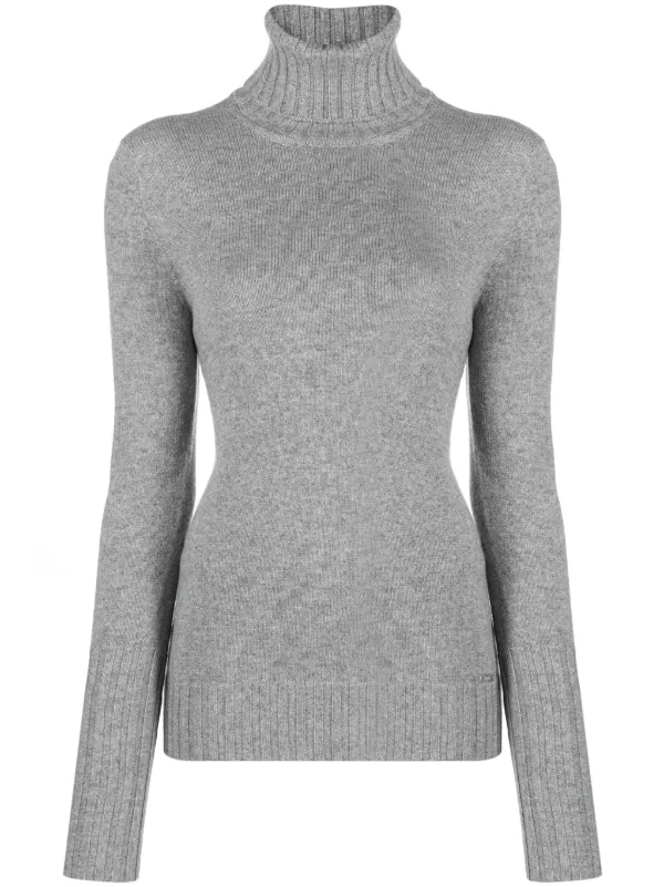 Kiton Roll-neck Cashmere Jumper in Grey