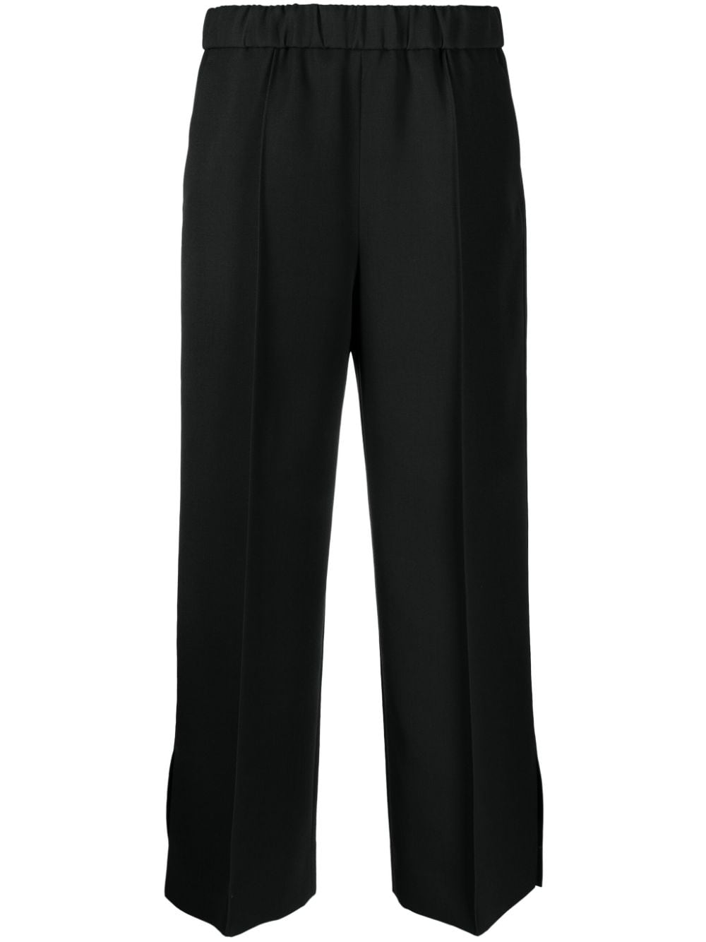 Jil Sander Mid-rise Wool Tailored Trousers In Black