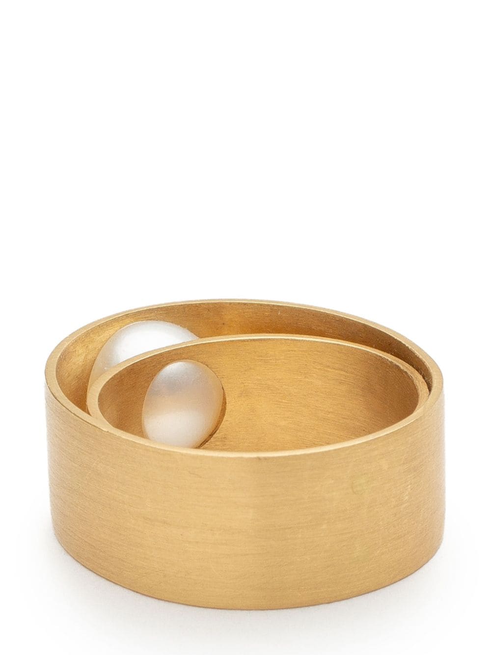 Shop Lia Di Gregorio 18kt Yellow Gold Move Pearl Ring