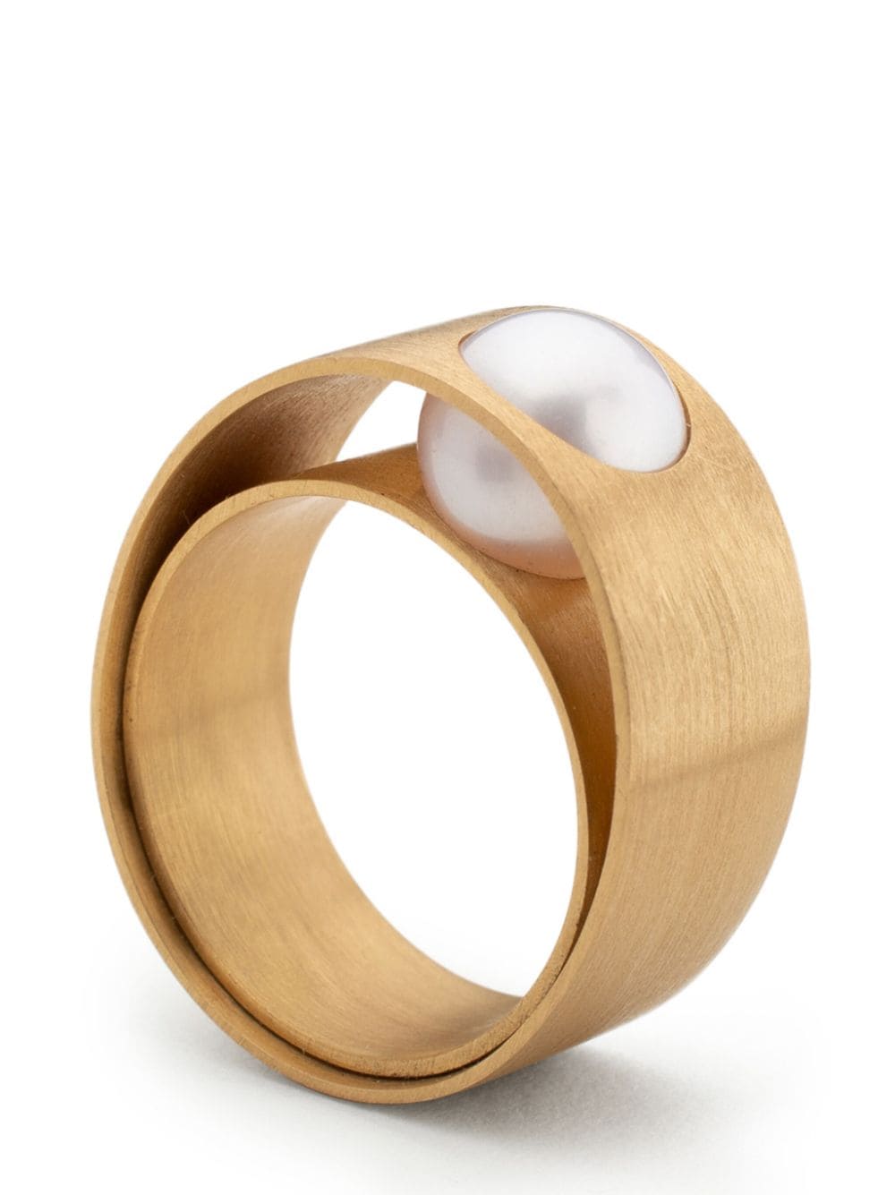 Shop Lia Di Gregorio 18kt Yellow Gold Move Pearl Ring