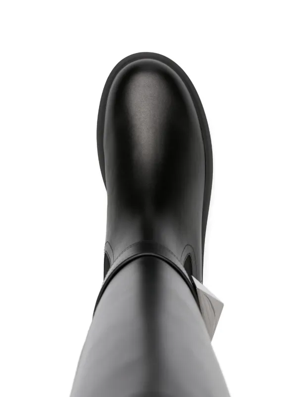 Valentino Garavani ワンスタッズ ロングブーツ | ブラック | FARFETCH JP