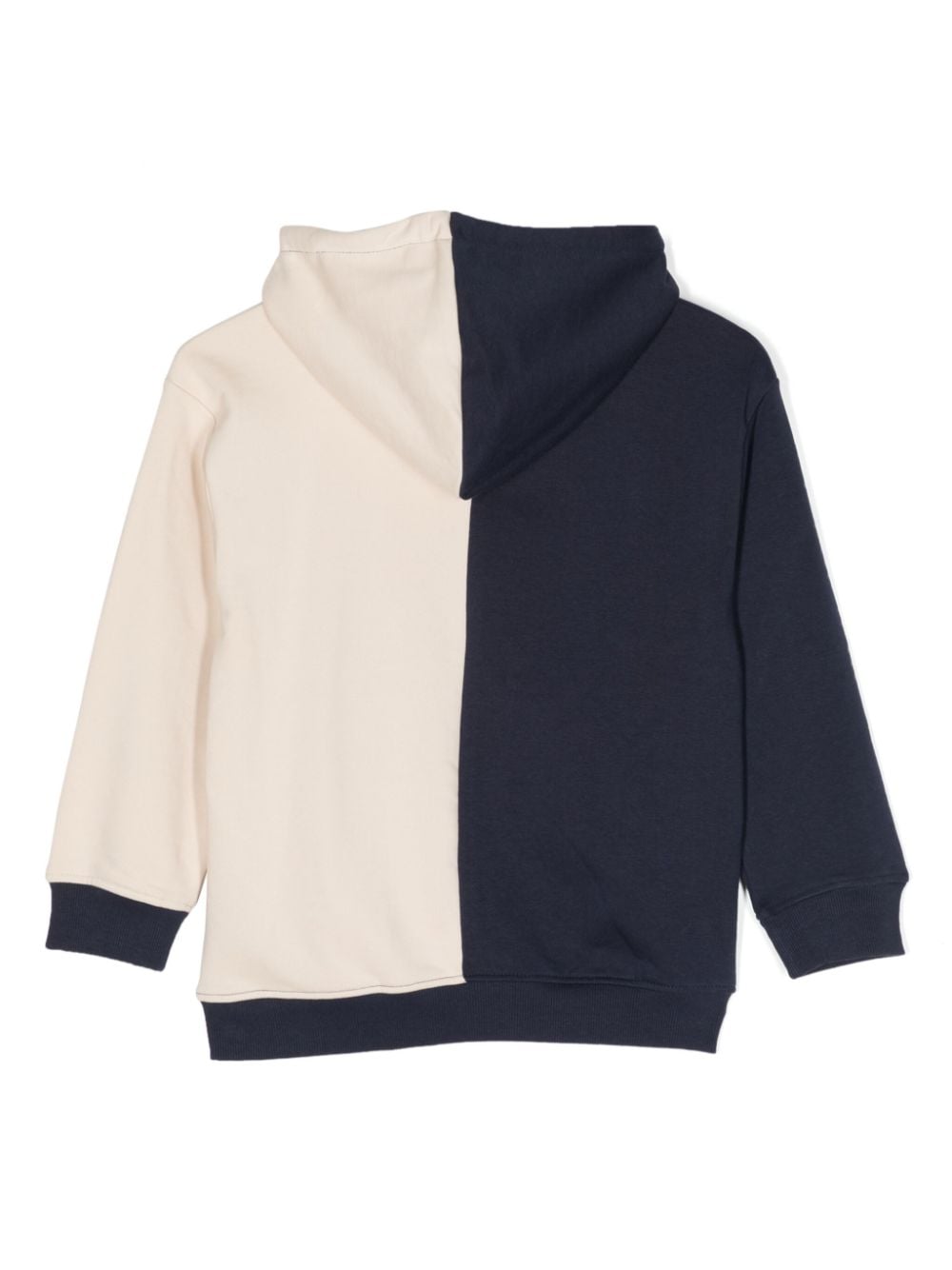 Shop Trussardi Junior Logo-embroidered Contrast Hoodie In Nude