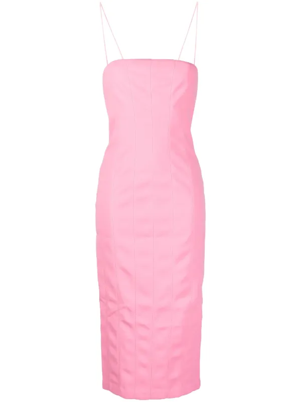knee length dresses for ladies Misha Embellished Bust Midi Dress Black main image 0