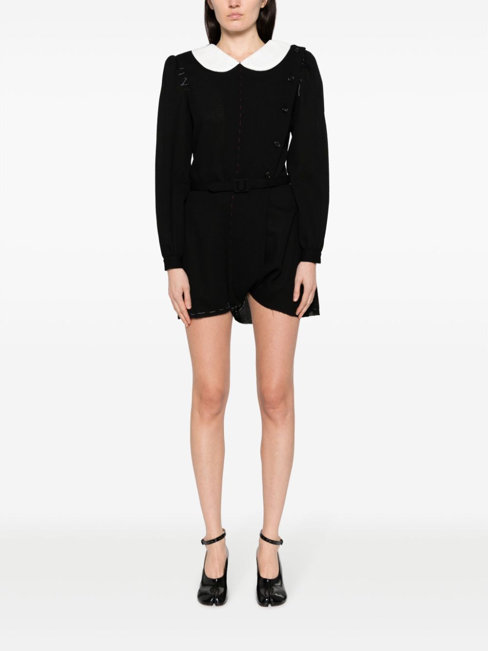 Maison Margiela Peter Pan-collar wool minidress Women