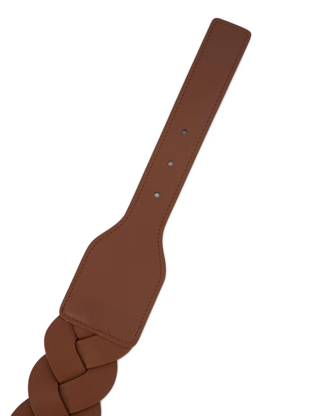 Altuzarra Gevlochten leren riem met vierkante gesp Bruin