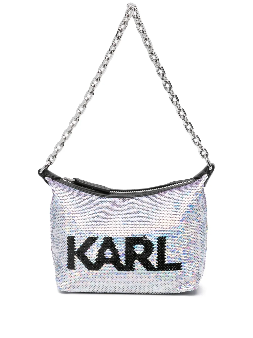 Karl Lagerfeld sequinembellished cablelink Chain Shoulder Bag Farfetch