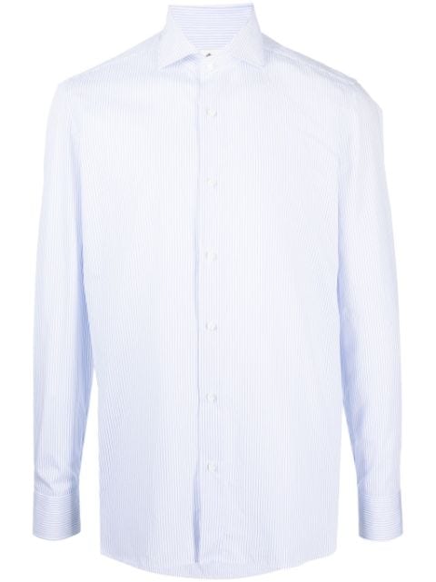 Borrelli striped long-sleeve cotton shirt