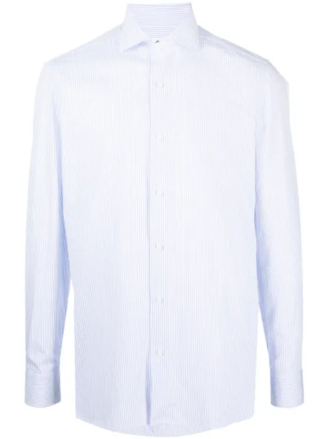 Borrelli striped long-sleeve cotton shirt