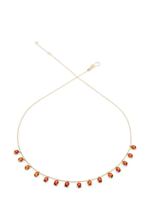 We by WHITEbIRD 18kt yellow gold Dancing Drops garnet necklace