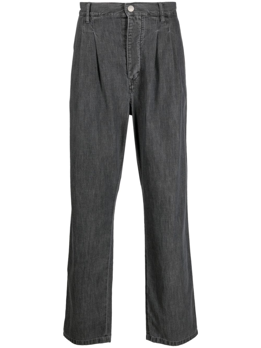 Marant Etoile Pleated Straight-leg Trousers In Grau