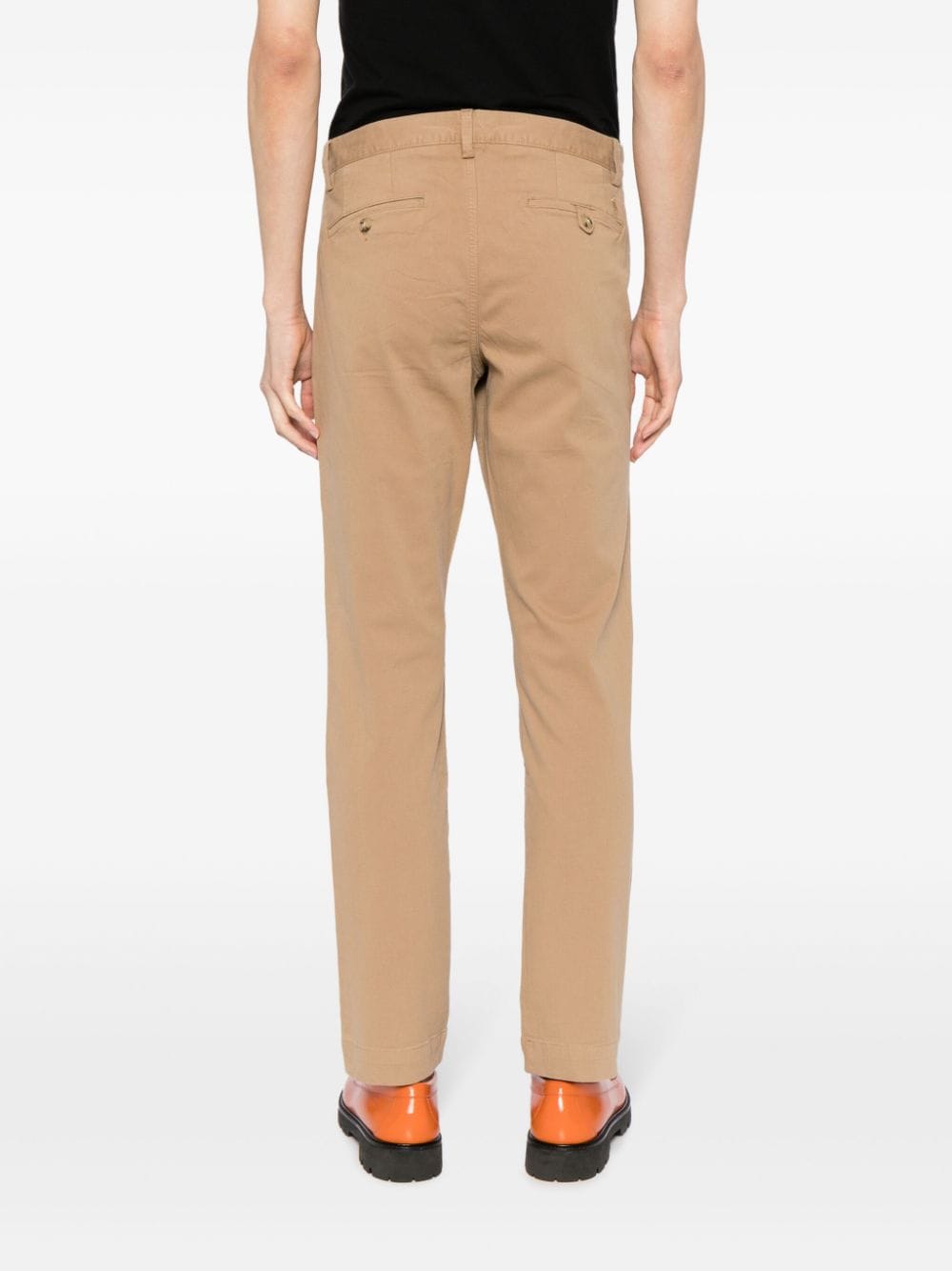 Shop Polo Ralph Lauren Slim-cut Stretch-cotton Trousers In Brown