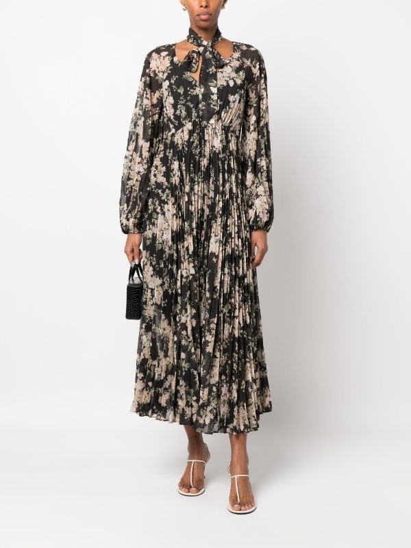 ZIMMERMANN floral-print Pleated Dress - Farfetch