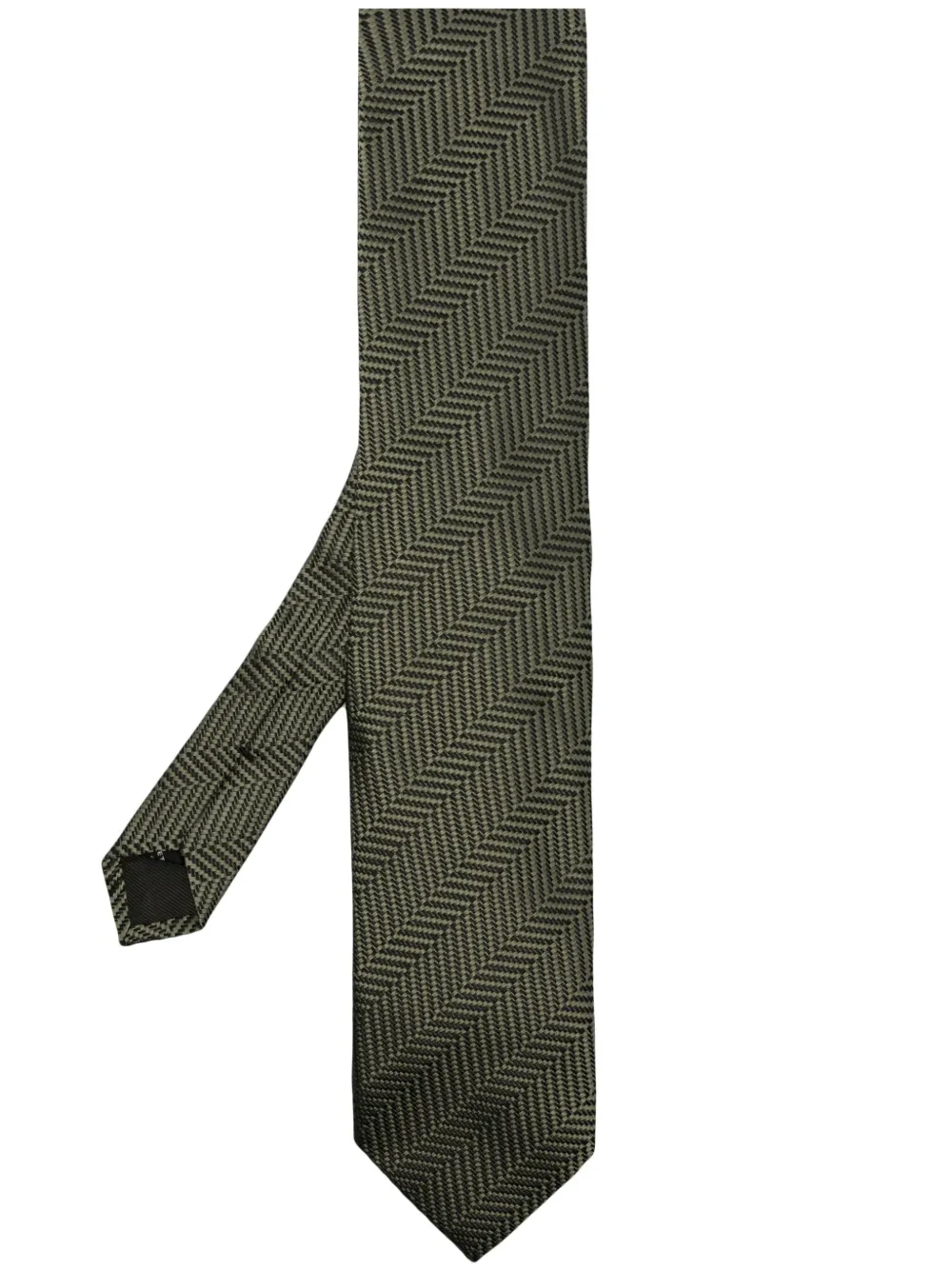 TOM FORD chevron-jacquard silk tie
