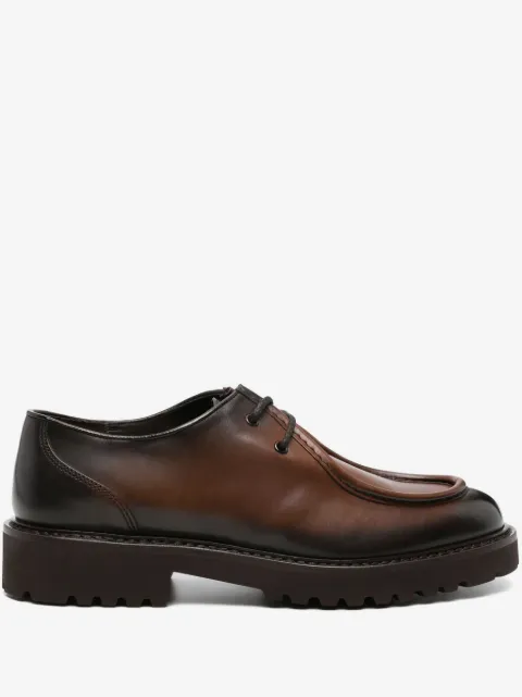 Doucal's ombré-effect leather boat shoes