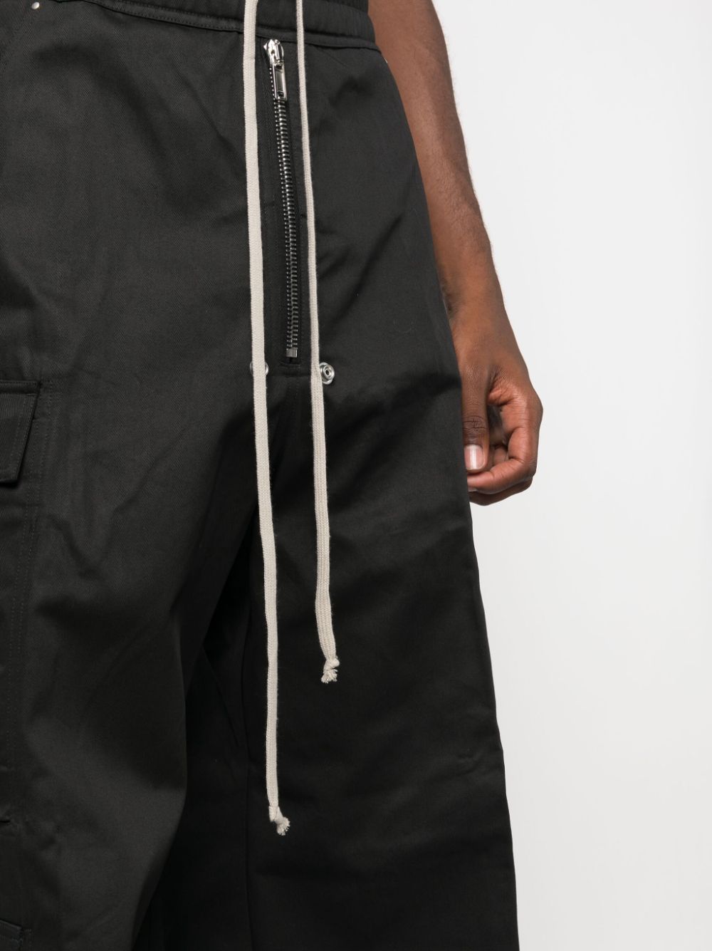 Shop Rick Owens Drkshdw Cargobelas Drawstring-waist Trousers In Black